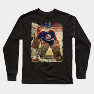 Brian Hayward, 1985 in Winnipeg Jets (4.28 GAA) Long Sleeve T-Shirt